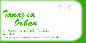 tanazia orban business card